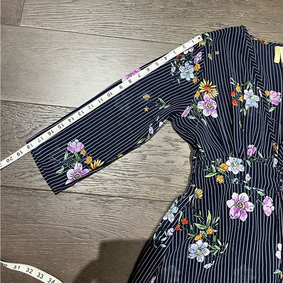 Womens Japna striped with florals long duster Sz L - Picture 6 of 14